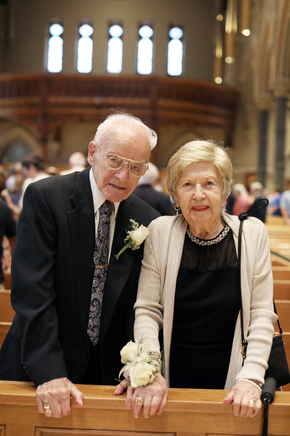 Nicola and Santa Mainelli celebrate 75 years of marriage.